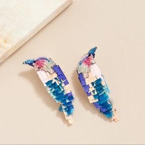Mignonne Gavigan BIRD EARRINGS TURQUOISE Never Worn